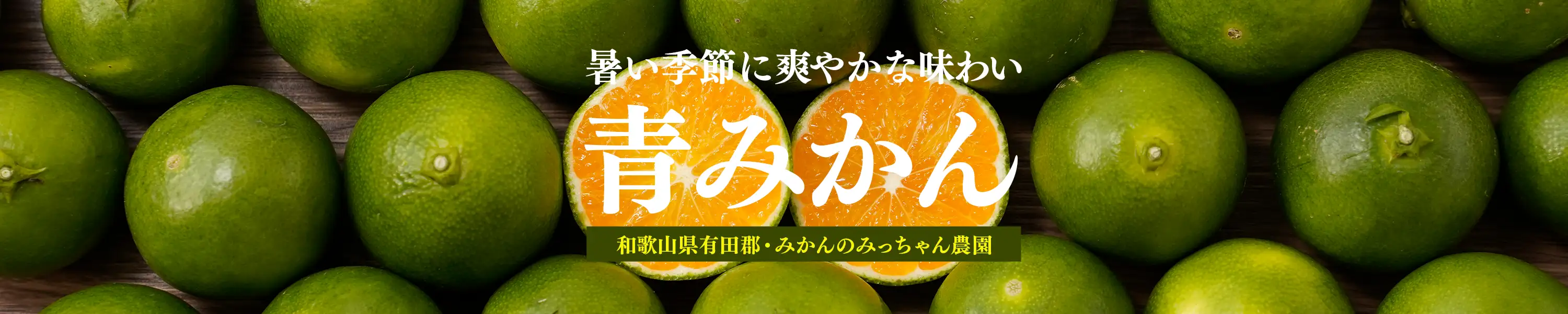 みかんのみっちゃん農園 暑い季節にぴったりな爽やかな味わい「青みかん」