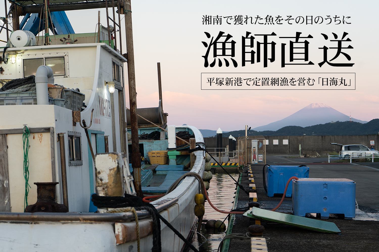 湘南で獲れた魚をその日のうちに漁師直送「平塚新港で定置網漁を営む日海丸」
