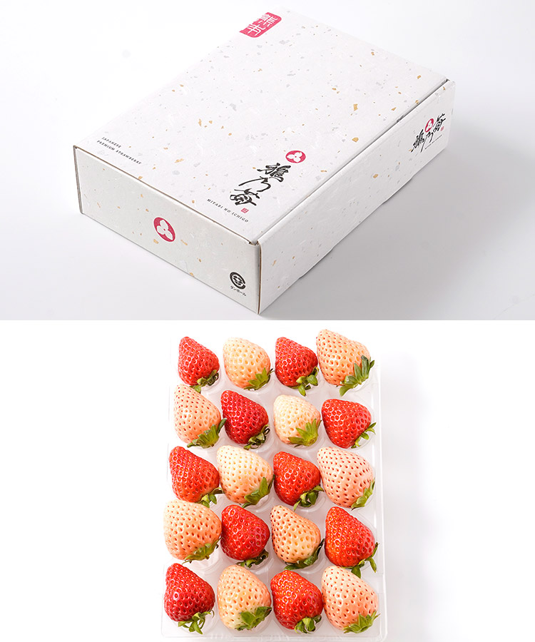 イチゴラス・雅乃苺　食のSELECTネットショップ　紅白いちごセット大玉（400g）　安心堂