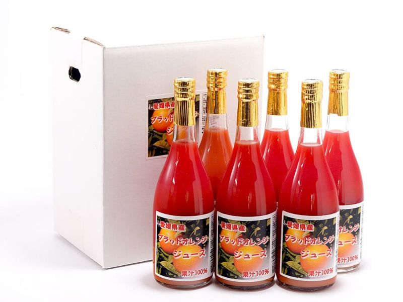 萩森農園・果汁100％ブラッドオレンジジュース(720ml)6本入り